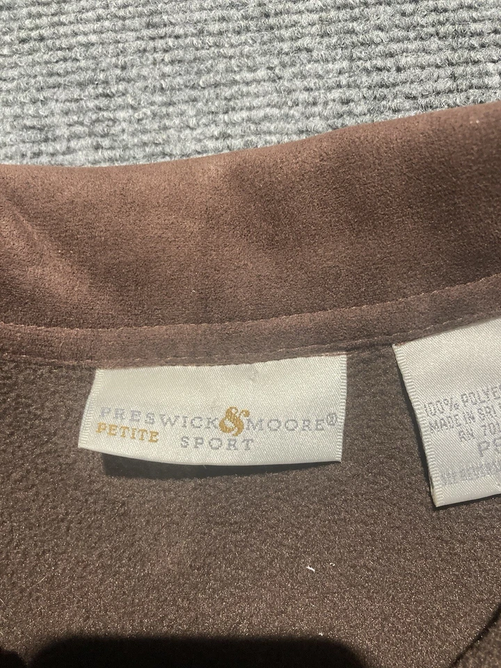 Chaqueta Preswick And Moore para mujer talla PS marrón manga larga cremallera completa  Foto 2 de 4