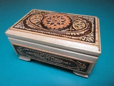 3" Artisan CHEST Hand Made WOOD BIRCH BARK Trinket 1:6 Dollhouse Miniature