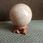 330g Natural Orange Moonstone Crystal sphere ball  Stones Healing md1944