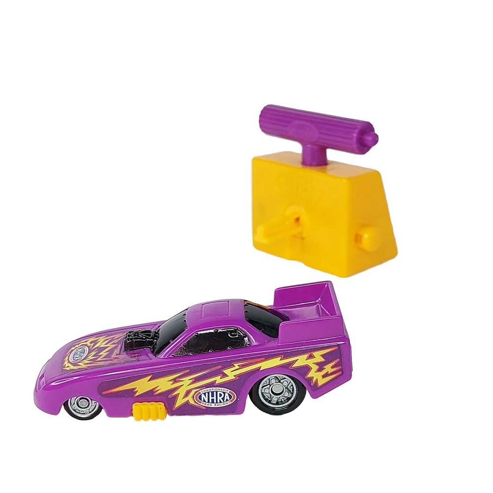 Vintage NHRA Branded Drag Racing Purple Funny Car Plastic Toy Dragster 2002