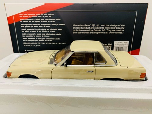 Sun Star 1977 Mercedes-Benz 350 SL Ivory 4 Door Open 1:18 New Original Box - Picture 8 of 8