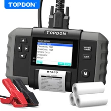 TOPDON Battery Tester BT600 12V Car Battery Tester with Printer 5.9ft Cable
