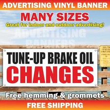 OIL CHANGE Advertising Banner Vinyl Sign Tune Up Brakes auto repair service