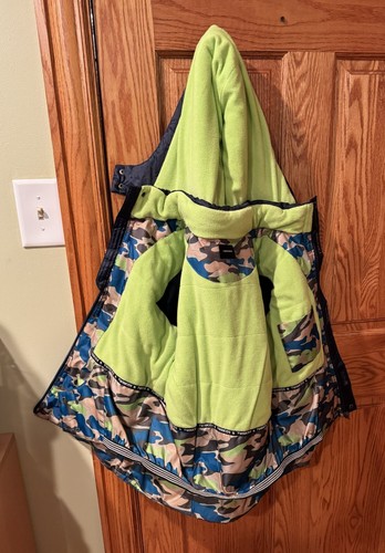 Twin Kids Multi Color Boys Fleece Lined Jacket Coat 145 / 11H - Picture 3 of 4