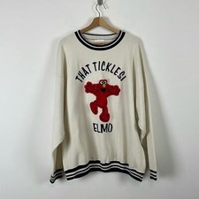 Vintage Sesame Street That Tickles Elmo Sweatshirt Mens XL No Voice Box Fleece