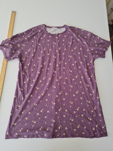 Ladies Nightshirt TU Size 20 Purple Floral Print 28523