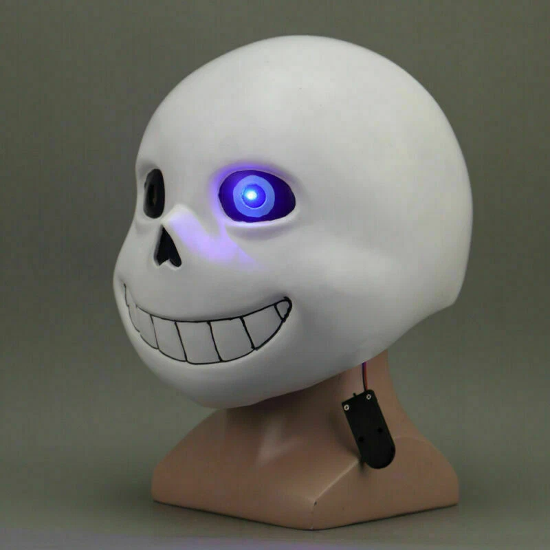 Luminous Undertale Sans Mask Sans Papyrus Led Mask Cosplay Halloween Mask Props - Image 3 of 4