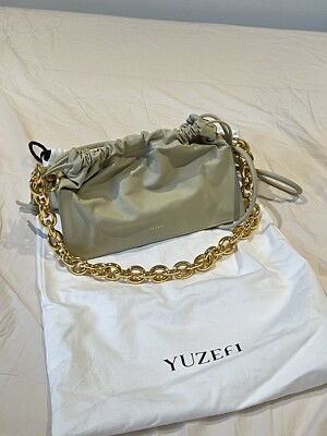 Yuzefi Women Green Leather Cross-Body Bag