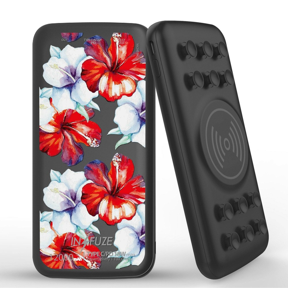 12000mAh Wireless Power Bank with Suction Cup PD USB-C Fast Charging