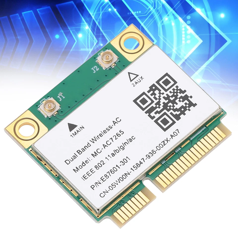 Dual Band 2.4G 5GHz Netzwerkkarte WIFI Mini PCI-E Wireless WLAN Karte Modul NEU/ - Bild 4 von 4