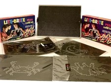 Lite-Brite with 2 1968 Replacement Pegs Boxes and Dozens of New Papers