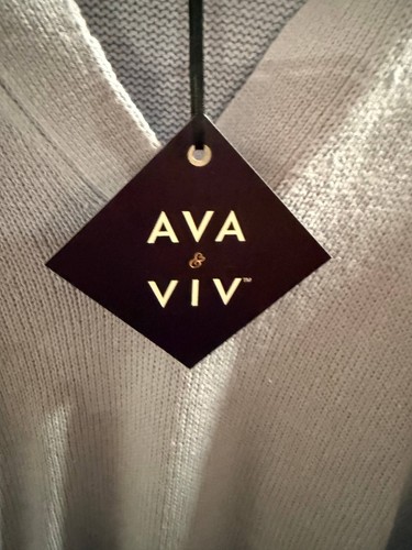 Ava & Viv Sweater Womens Size 4X Blue Knitted Long Sleeve Open Collar Pullover - 第 5/6 張圖片