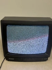 Vintage Sylvania 13" CRT TV Black Retro Gaming NES N64 Sega Tested SRC1351