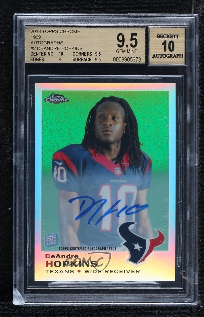 DeAndre Hopkins Topps Chrome 1969 Inserts #2 Refractor-Autograph