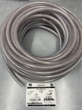 1/4" ID New Age Industries Nylobrade Clear Braid Reinforced PVC Hose 1000307-100