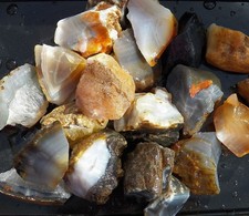 1/2 lb Mixed AGATE Rough Rock for Tumbling Tumbler Rocks Stones 20-40g BRAZIL