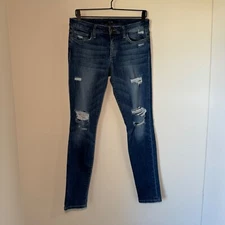 Joe's Jeans Women's Size 30 Blue Skinny Distressed Medium Wash Casual Denim