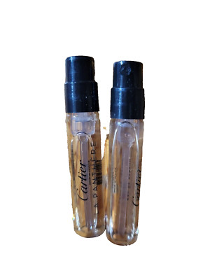 LOT OF 2 Cartier La Panthère Eau de Parfum Sample Spray MINI 2ML
