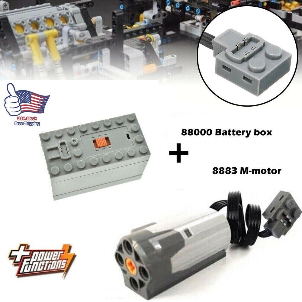 For LEGO Block Toy 8883 M-motor Electric Train Power Functions 88000 Battery Box