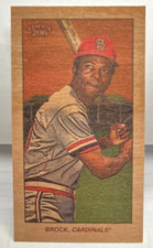 Lou Brock 2022 Topps 206 Wave 4 Wood Paper Stock Mini SP /20 - STL CARDINALS