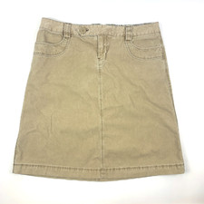 VTG Y2K Gap Corduroy Skirt Sz 6 Beige Ecru Stretch Grunge Preppy A Line