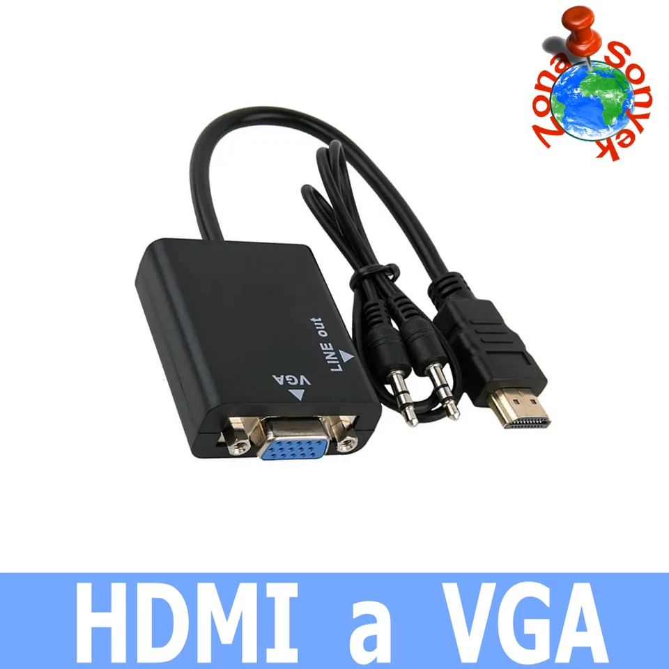 Convertidor HDMI a VGA mas Audio ( incluimos el cable : conector Jack 3,5 ) - Imagen 3 de 3