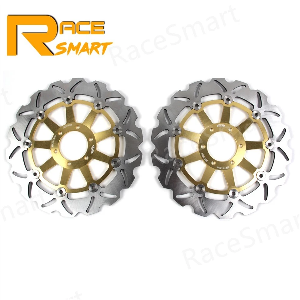 Rotores de disco de freno delanteros traseros flotantes para Yamaha FZ 750 FZ750 Genesis 1989-1992 Foto 4 de 4