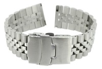 Herzog > Uhrenarmband 22Mm > Edelstahl Massiv Silbern Matt / GläNzend