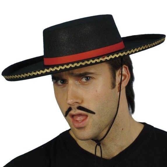 Adulto Elegante Vestido Sombrero Español Sombrero Duradero España Flamenco por Smiffys