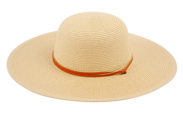 Outdoor Summer Chin Strap Beige Sun Hat Women Packable Straw  display picture 1