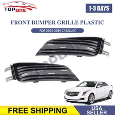 Pair For 2015-2019 Cadillac ATS Front Bumper Grille Plastic 23260823 23230583 US