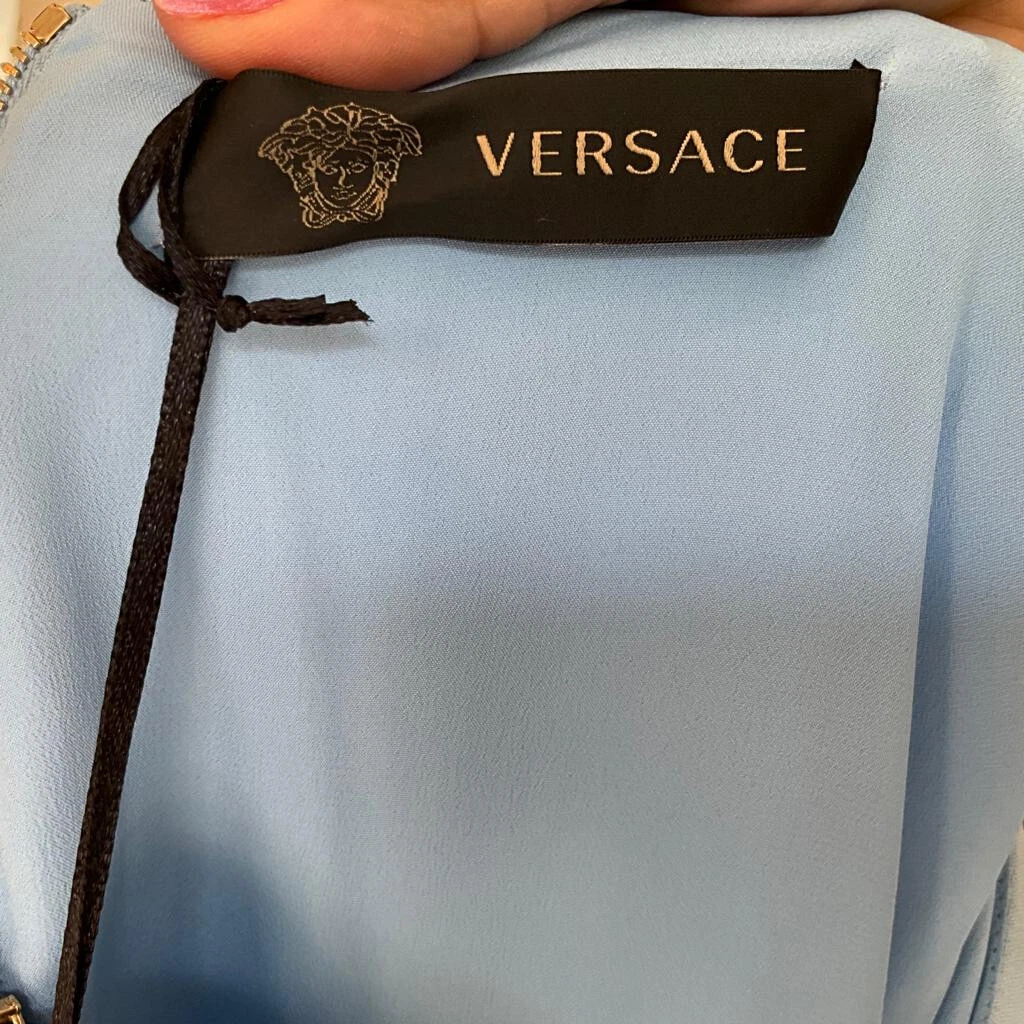 GUCCI Gianni Versace Mini Abito Donna Tessuto Donna Blu Taglia 42