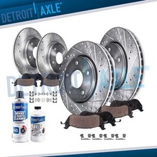 10pc Front Rear Drilled Brake Rotors Brake Pads Kit For 2010-2013 Suzuki Kizashi 10pc Front Rear Drilled Brake Rotors Brake Pads Kit For 2010-2013 Suzuki Kizashi