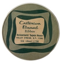 Vintage Typewriter Ribbon And Container, New Old Stock thumbnail