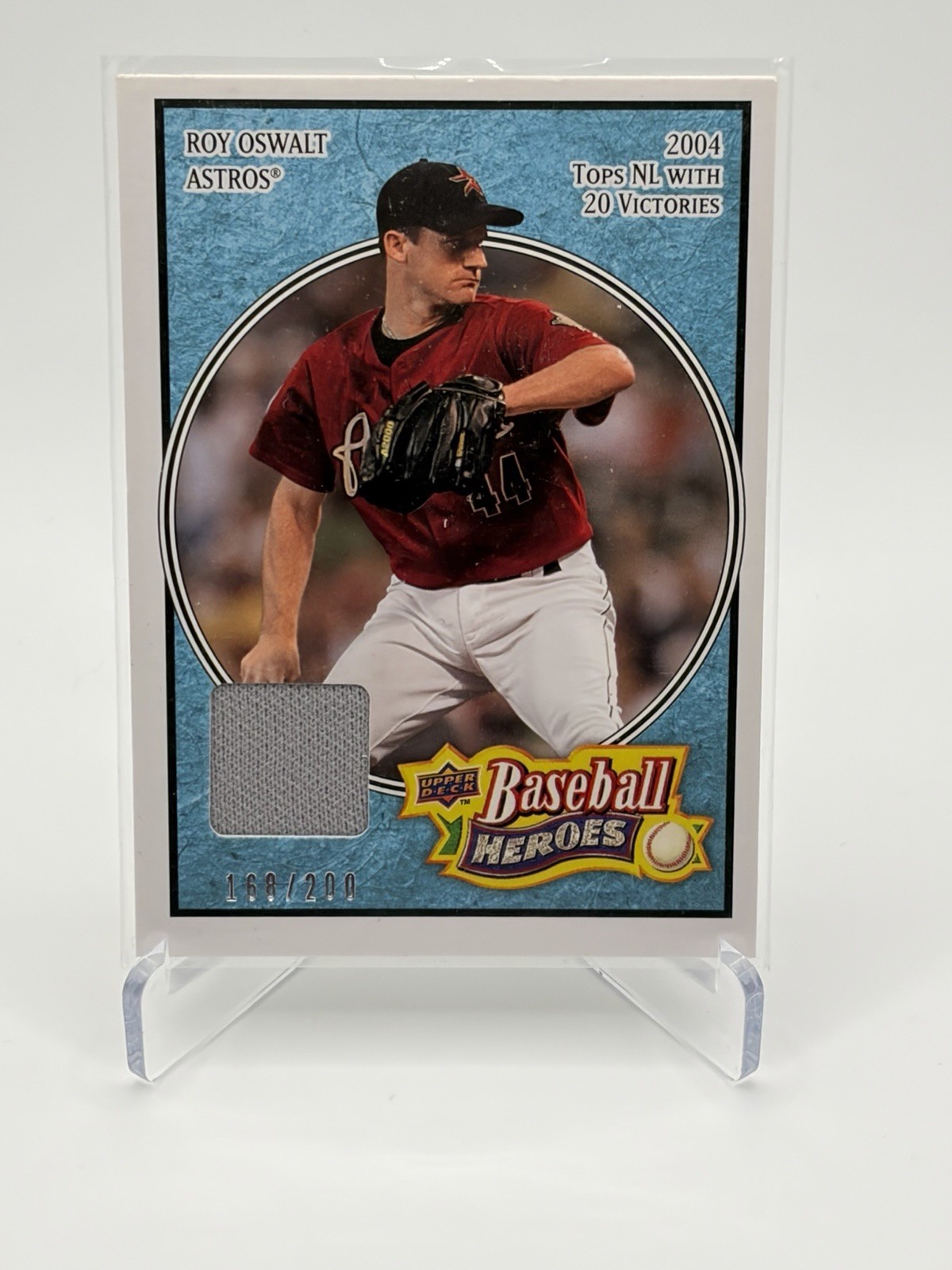 2008 Upper Deck Baseball Heroes - Roy Oswalt #76 Light Blue Memorabilia /200...