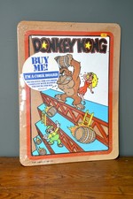 Vintage Nintendo Donkey Kong Video Game Cork Board Sign 1981 Sealed