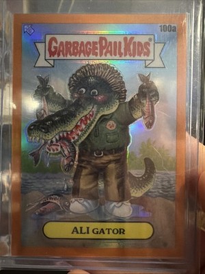 2020 GARBAGE PAIL KIDS CHROME 3 ORANGE REFRACTOR SINGLES #4/75 Ali Gator 100a