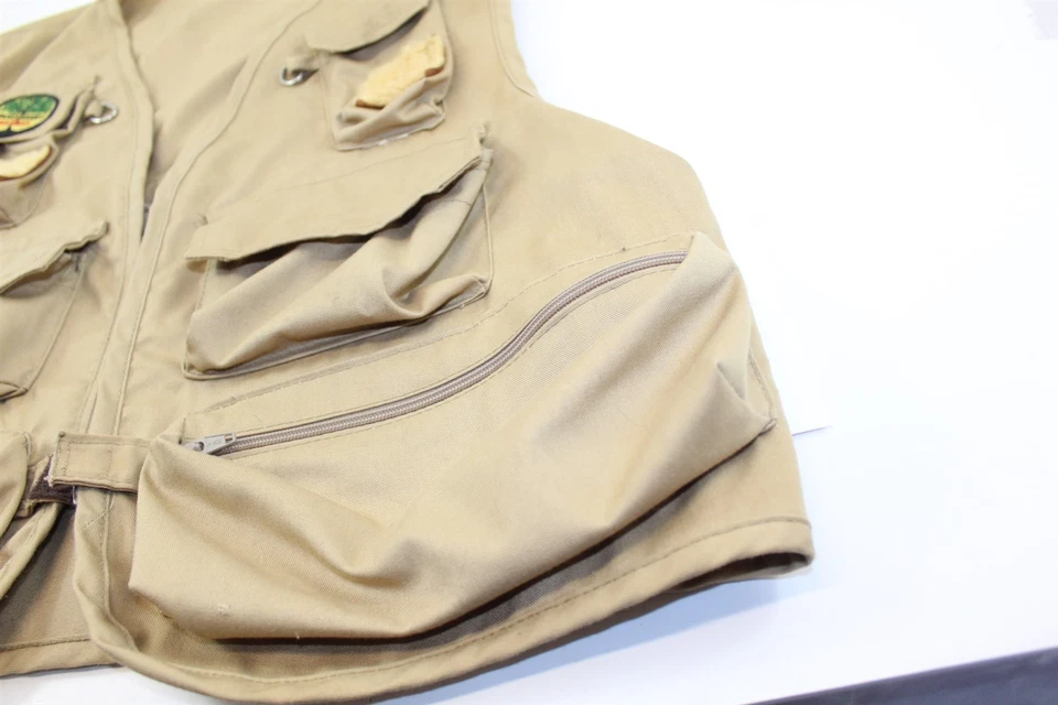 Chaleco de Pesca Coleccionable Color Caqui Talla Mediana/Grande de Woods Goods Vintage Foto 4 de 4