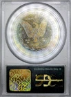 1881-S PCGS MS63 Morgan Silver Dollar - Crescent Rainbow Toned Old Green Holder