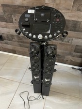 The Singing Machine STVG-1008 Pedestal Karaoke System w/ Speaker, Black