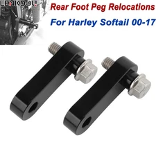 For Harley Alloy Passenger Foot Peg Relocation Mount Kit Softail FXST FLST 86-17
