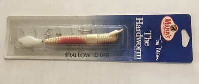 Vintage Mann's Hardworm Shallow Diver Lure NIP 1/4 Oz. Color Is Natural Nice!!