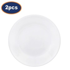 Corelle Plate Vitrelle Glass 17cm Winter Frost White Dishwasher Safe Round 2Pcs