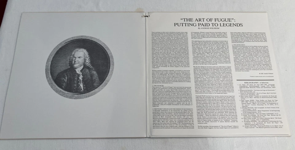 BACH "The Art of the Fugue" ZOLTAN KOCSIS 2 LP Excellent Condition FREE SHIPPING Foto 4 de 4