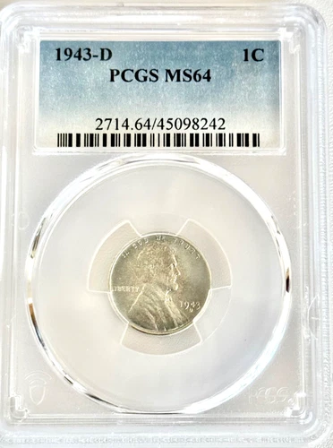 1943 D Lincoln Wheat Steel Cent 1c PCGS MS64/PRICE REDUCED!