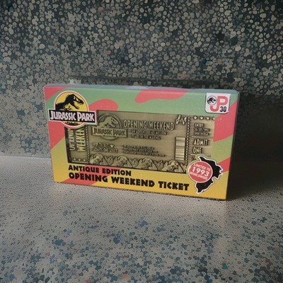 Antique Edition Opening Weekend Ticket 1993 JP30 JURASSIC PARK Fanattik NIB