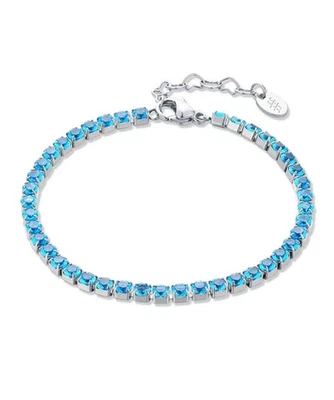 Femme Bracelet Acier Brand Gioielli Collection Tennis Bleu Code 14BR044W - Photo 1/3