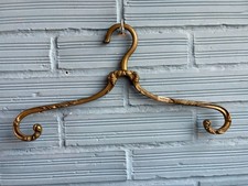 Vintage Coat Hanger Hook Mid Century Clothes Metal Design Germany Brass Dress