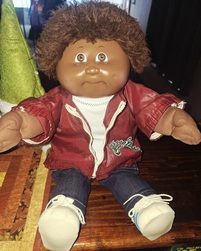 Vintage Cabbage Patch Kids Doll AA Boy With Fuzzy Shag Hair