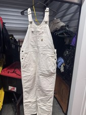 Brand New Carhartt Overalls White Unisex Womens Mens Large Painter Farmer Duck
